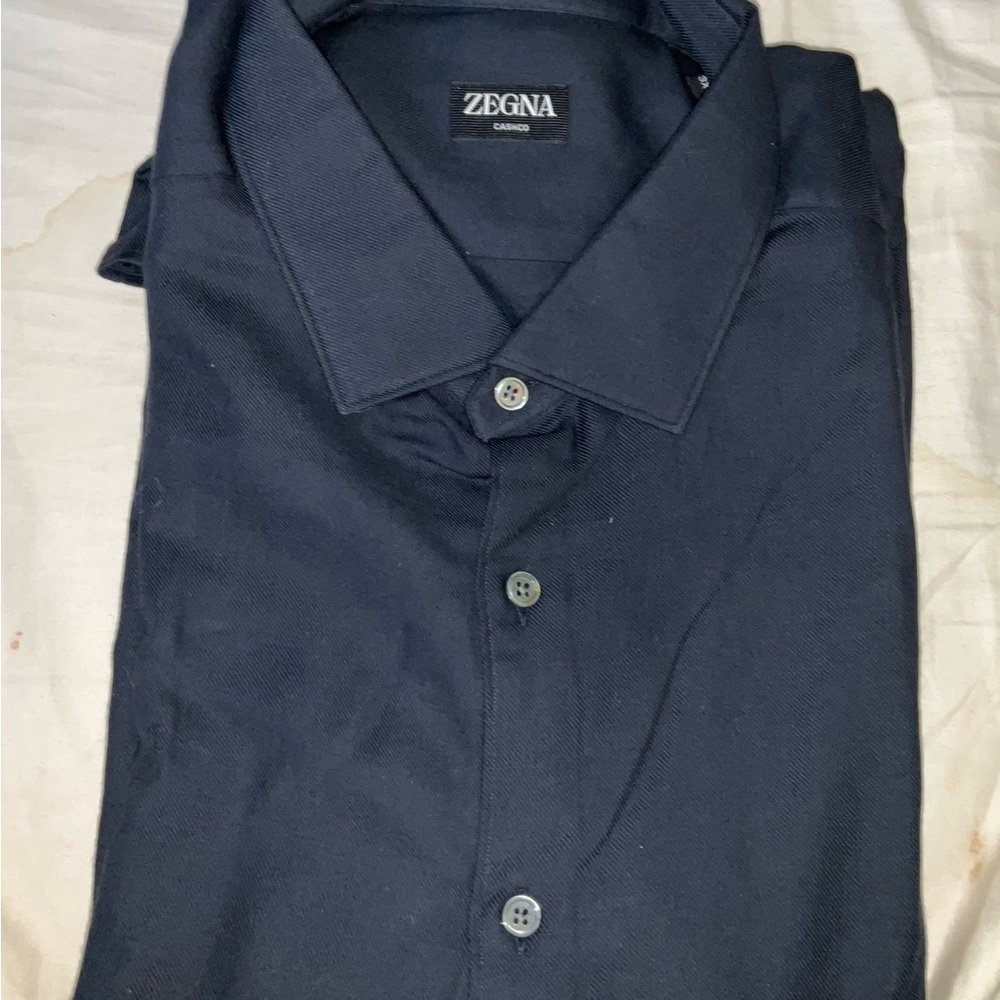 Zegna. Cashmere,Cotton blend, lots of stretch. Mens f.sleeves